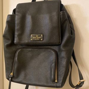 Kate Spade 100% leather backpack black